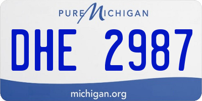 MI license plate DHE2987