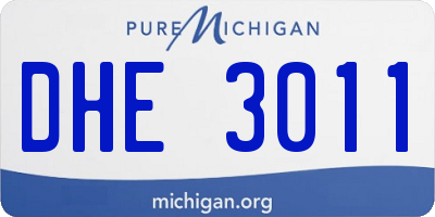 MI license plate DHE3011