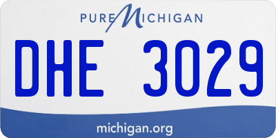 MI license plate DHE3029