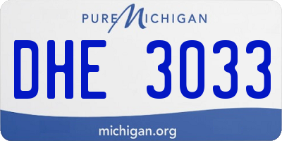 MI license plate DHE3033