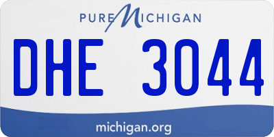 MI license plate DHE3044