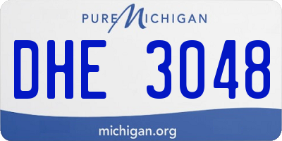 MI license plate DHE3048