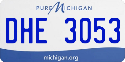 MI license plate DHE3053