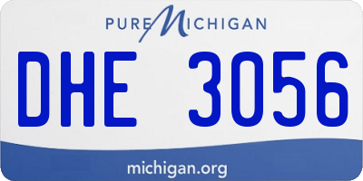 MI license plate DHE3056