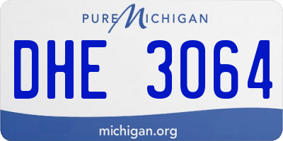 MI license plate DHE3064