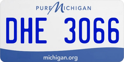 MI license plate DHE3066