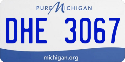 MI license plate DHE3067