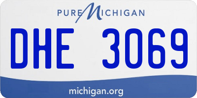 MI license plate DHE3069