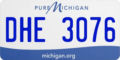 MI license plate DHE3076