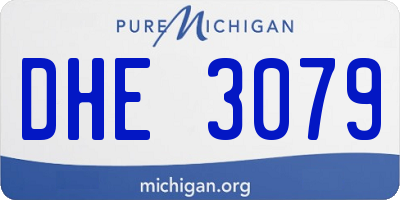 MI license plate DHE3079