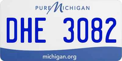 MI license plate DHE3082