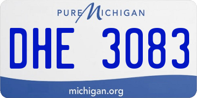 MI license plate DHE3083