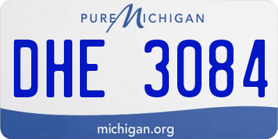 MI license plate DHE3084