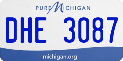 MI license plate DHE3087