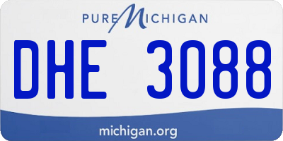 MI license plate DHE3088