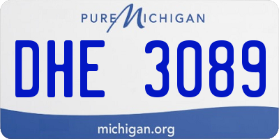 MI license plate DHE3089
