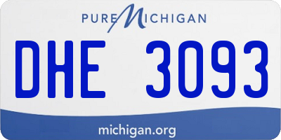 MI license plate DHE3093
