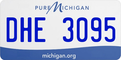 MI license plate DHE3095