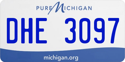 MI license plate DHE3097