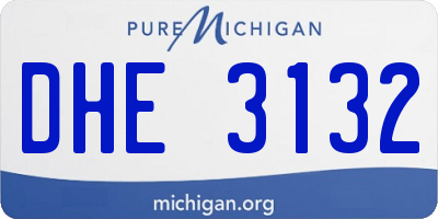 MI license plate DHE3132