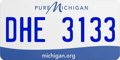MI license plate DHE3133