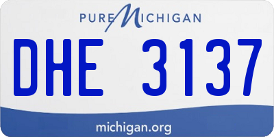 MI license plate DHE3137