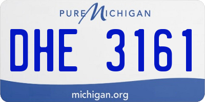 MI license plate DHE3161