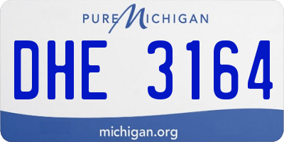 MI license plate DHE3164