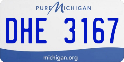 MI license plate DHE3167