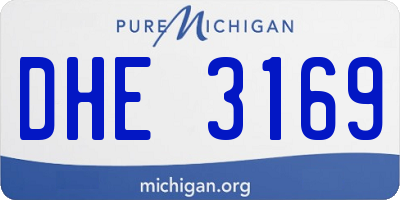 MI license plate DHE3169