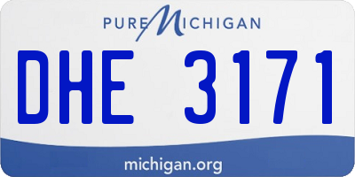 MI license plate DHE3171