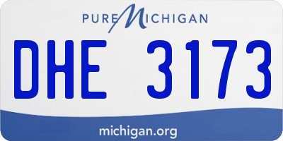 MI license plate DHE3173