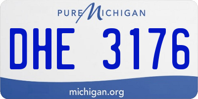 MI license plate DHE3176