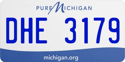 MI license plate DHE3179