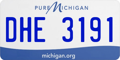 MI license plate DHE3191
