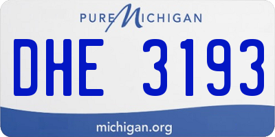 MI license plate DHE3193