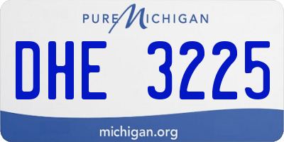 MI license plate DHE3225
