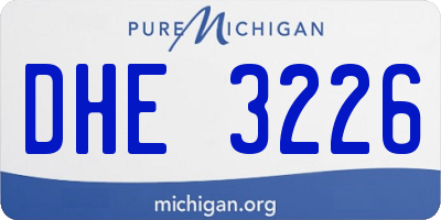 MI license plate DHE3226