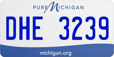 MI license plate DHE3239