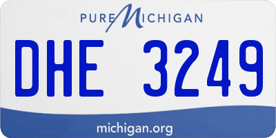MI license plate DHE3249