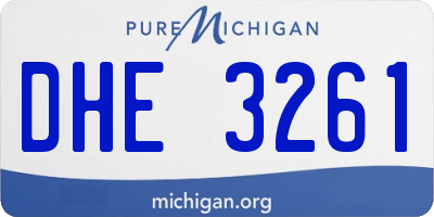 MI license plate DHE3261