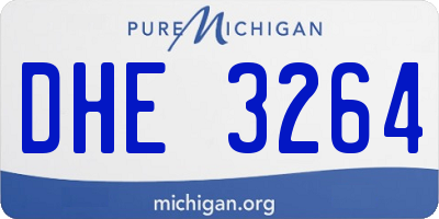 MI license plate DHE3264