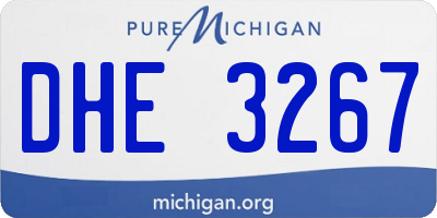 MI license plate DHE3267