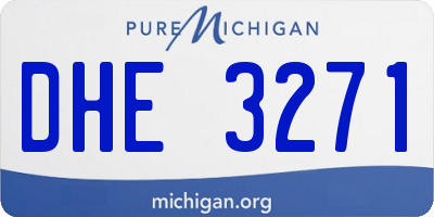 MI license plate DHE3271