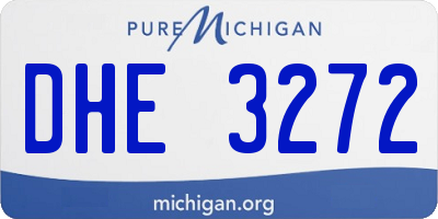 MI license plate DHE3272