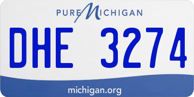MI license plate DHE3274