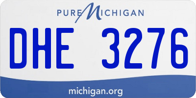 MI license plate DHE3276