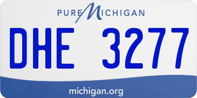 MI license plate DHE3277