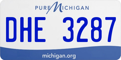 MI license plate DHE3287