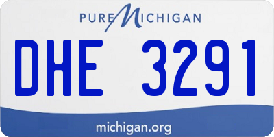 MI license plate DHE3291